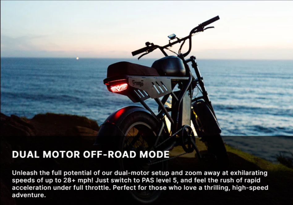 Big Cat Shotgun F3 Pro Max 2640Wh Electric Bike by Freego. Dual Battery and Dual Motor