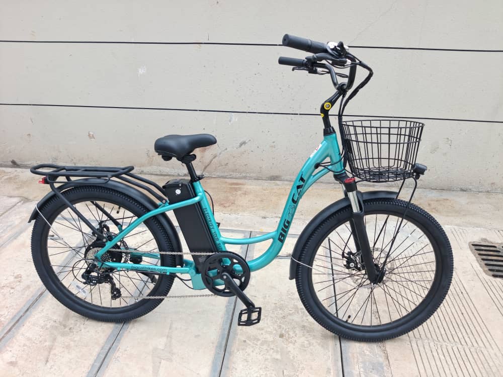 BIG CAT® 2025 Long Beach Cruiser 500watt Step-Thru (thin tire) Road Bike & Road Cruiser