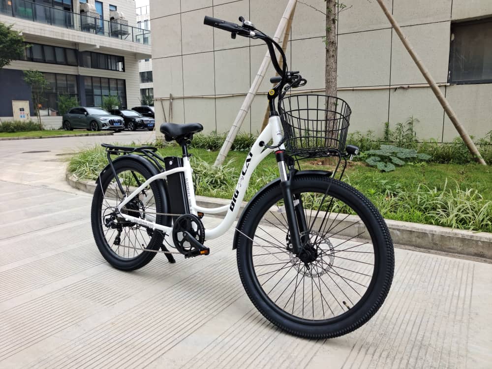 BIG CAT® 2025 Long Beach Cruiser 500watt Step-Thru (thin tire) Road Bike & Road Cruiser