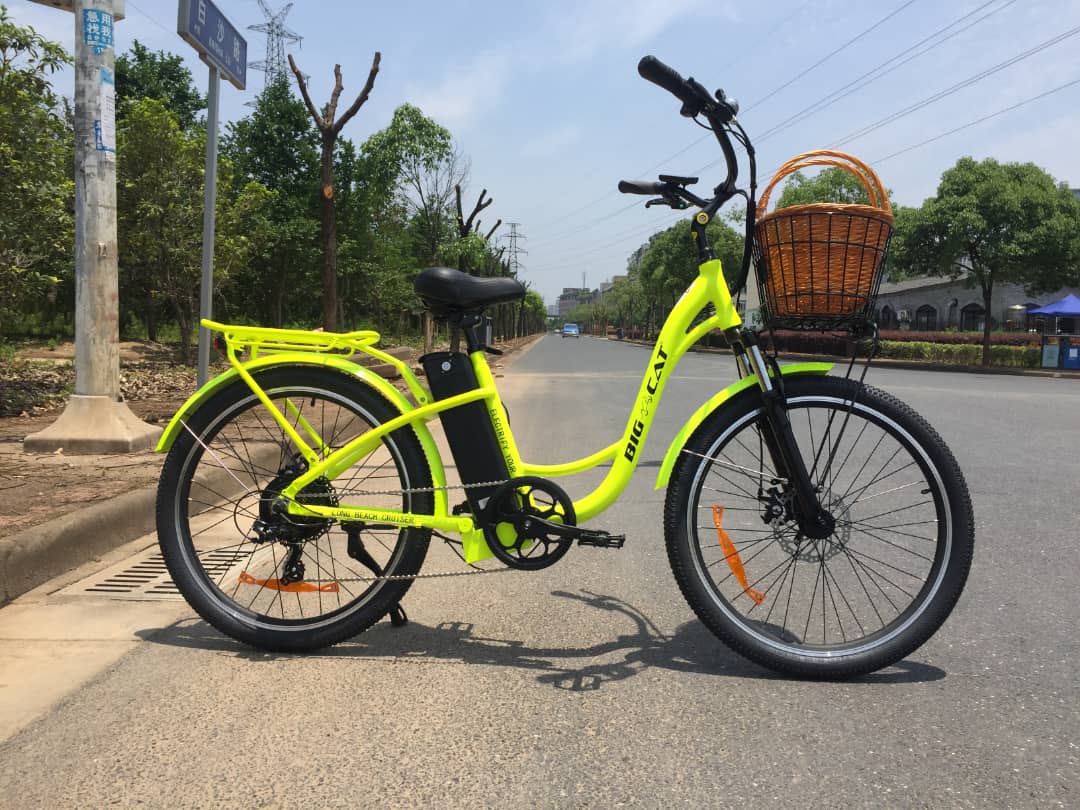BIG CAT® 2025 Long Beach Cruiser 500watt Step-Thru (thin tire) Road Bike & Road Cruiser