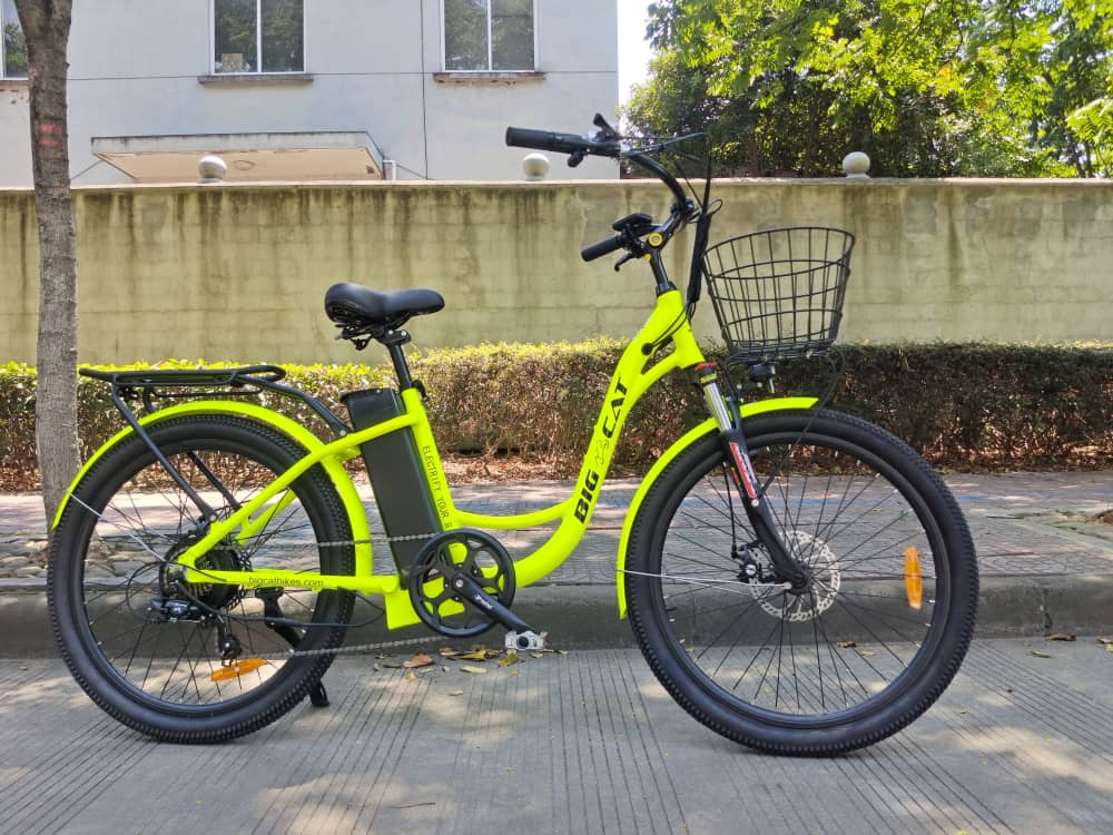 BIG CAT® 2025 Long Beach Cruiser 500watt Step-Thru (thin tire) Road Bike & Road Cruiser