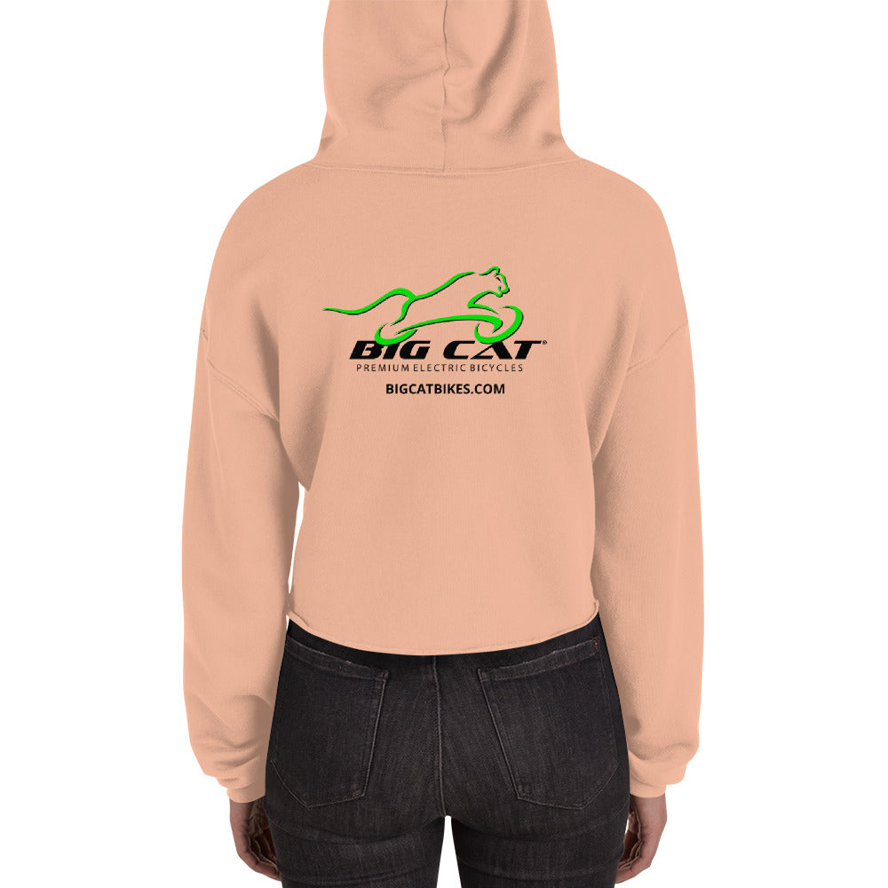 WOMEN'S PEACH CROPPED HOODIE - APPAREL | BIG CAT® PREMIUM ELECTRIC BICYCLES