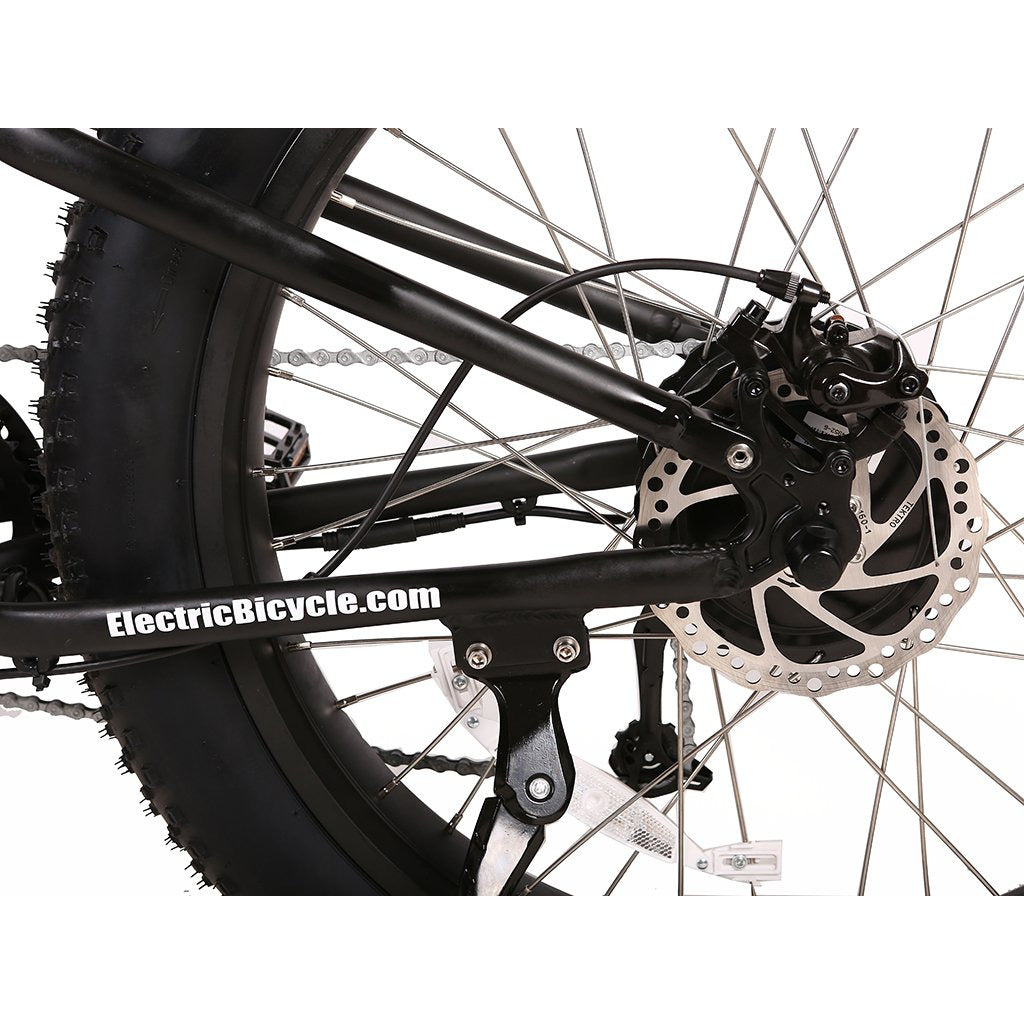 Rocky Road 48v electric mountain bike black shifter view
