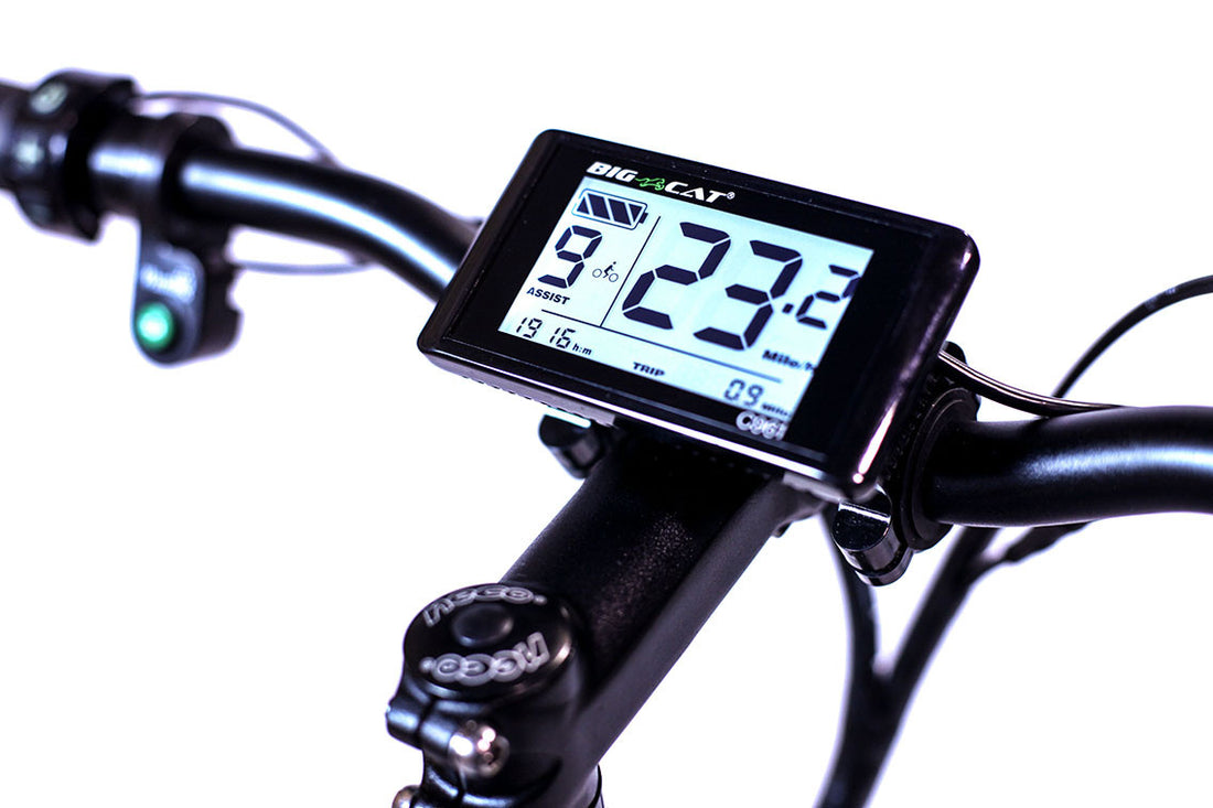 big cat bafang C961 LCD display HUD. Electric bike Lcd display for speed, battery, and distance 