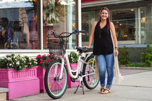 big cat long beach cruiser 350 electric bike with lock