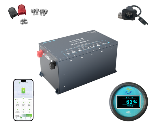 Clouds Power 48V (51.2V) 230Ah LiFePO4 Lithium Golf Cart Battery