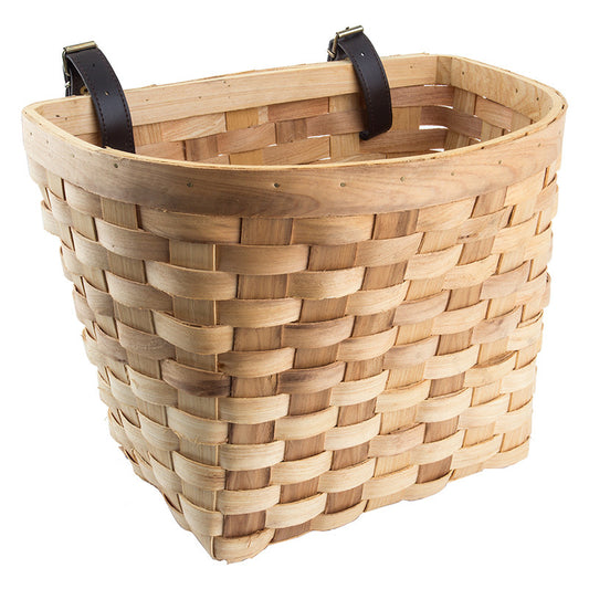 Classic Wooden Basket - - Accessories Big Cat Electric Bikes