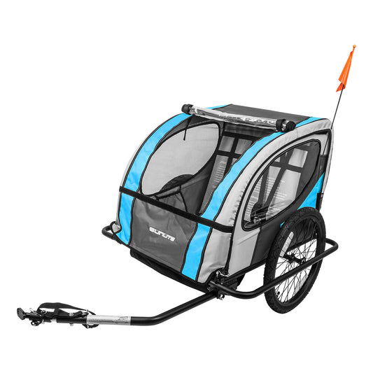 Attachable bike trailer with mesh walls