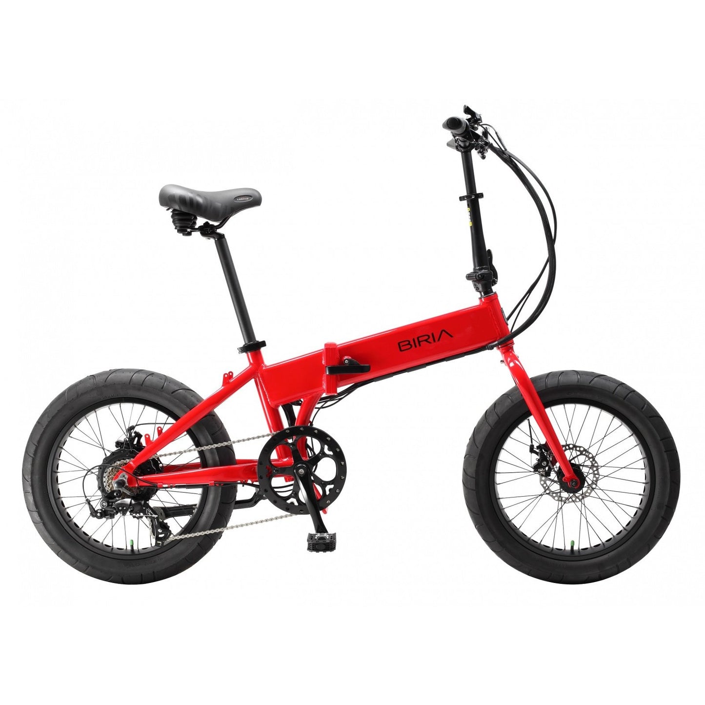 biria electric folding bike red