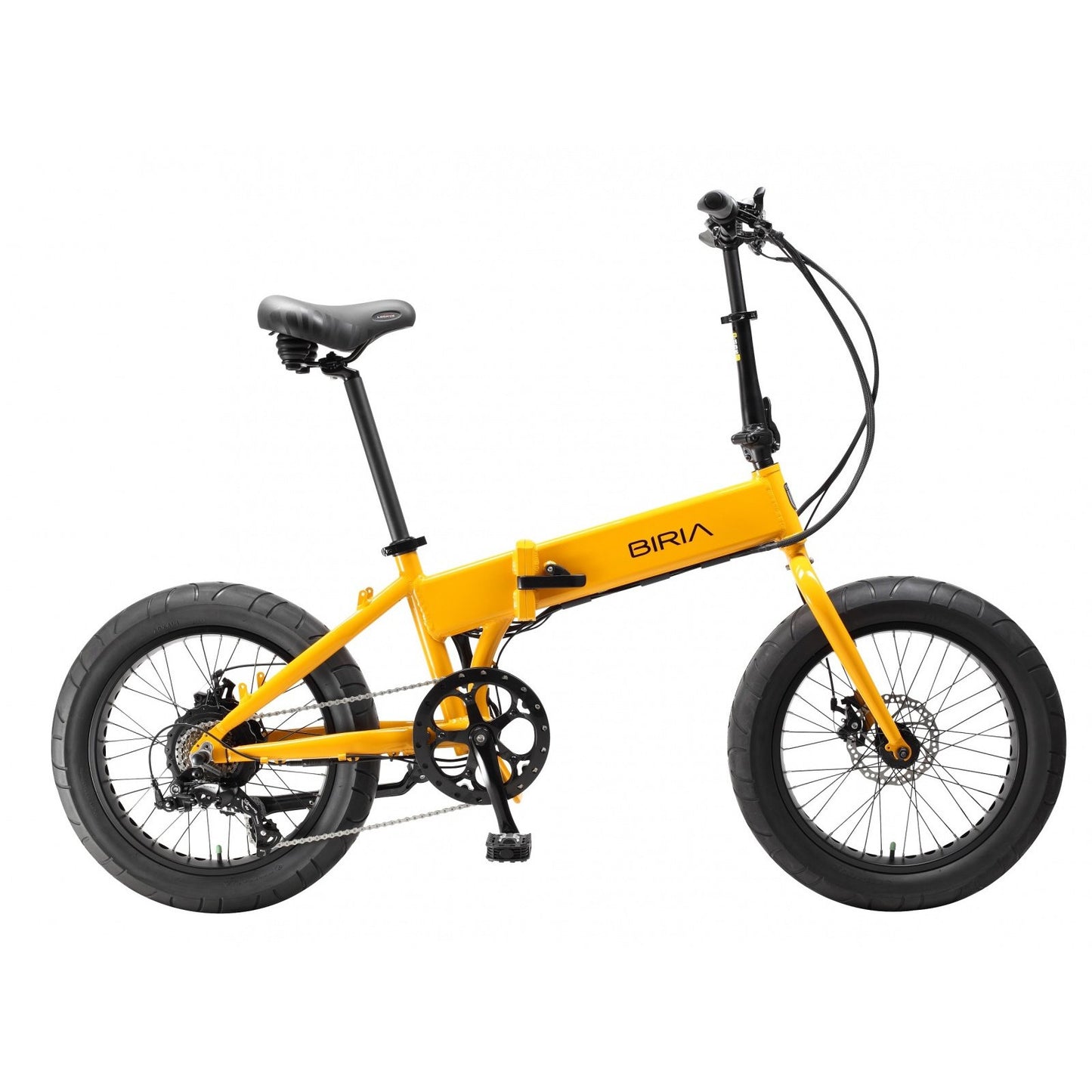 biria electric folding bike yellow