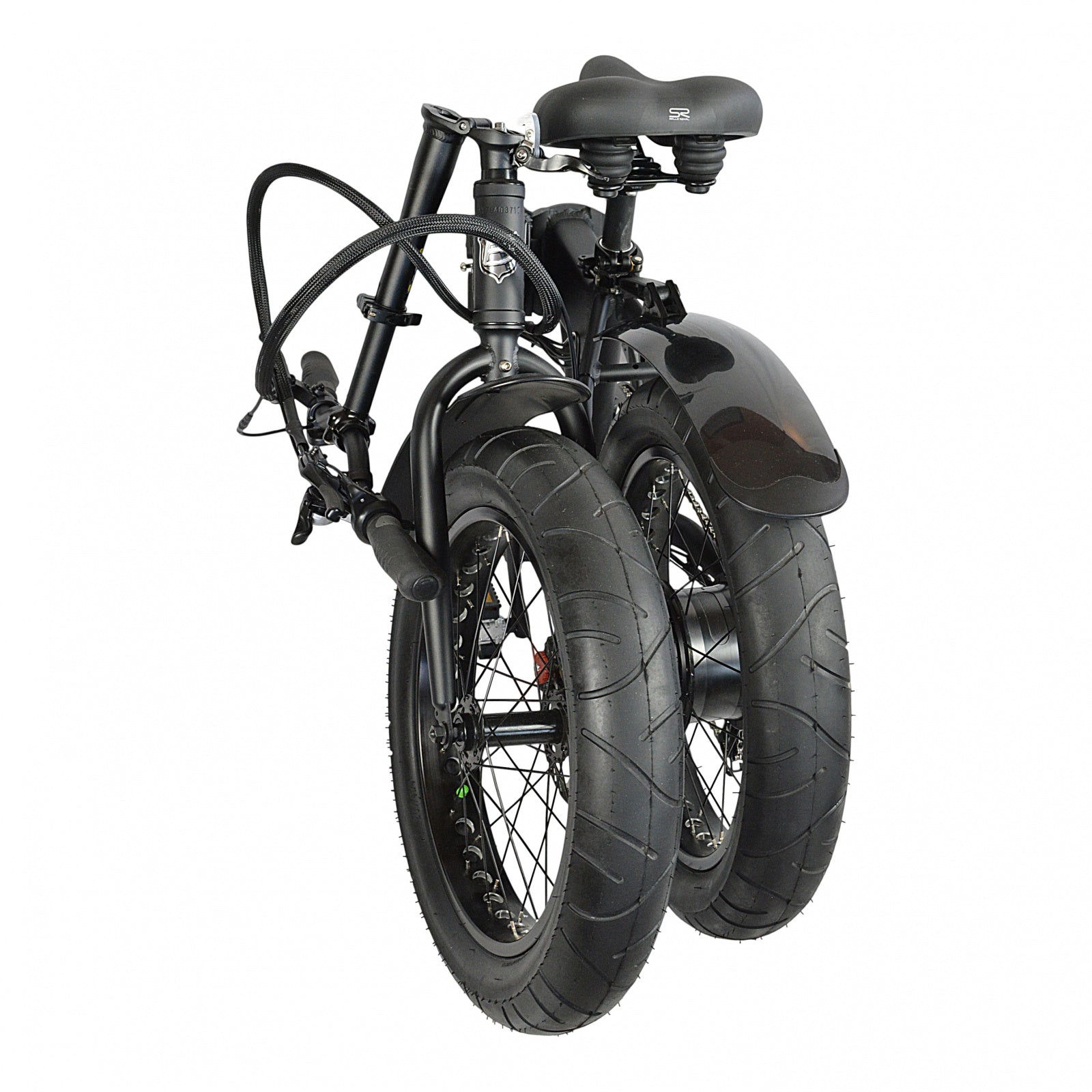 biria electric folding bike folded rear